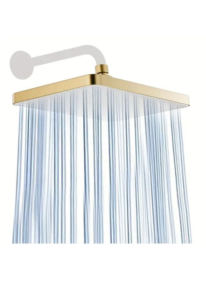 13 Inch Golden Square Shower Head High Pressure Rainfall Fixture Easy Installation - Image 1